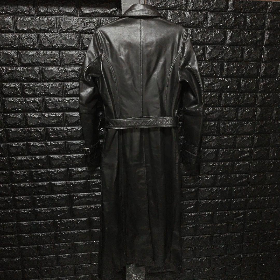 か*き様 美品希少　トルネードマート　黒レザー（牛革）スーパーロング丈　１３０c