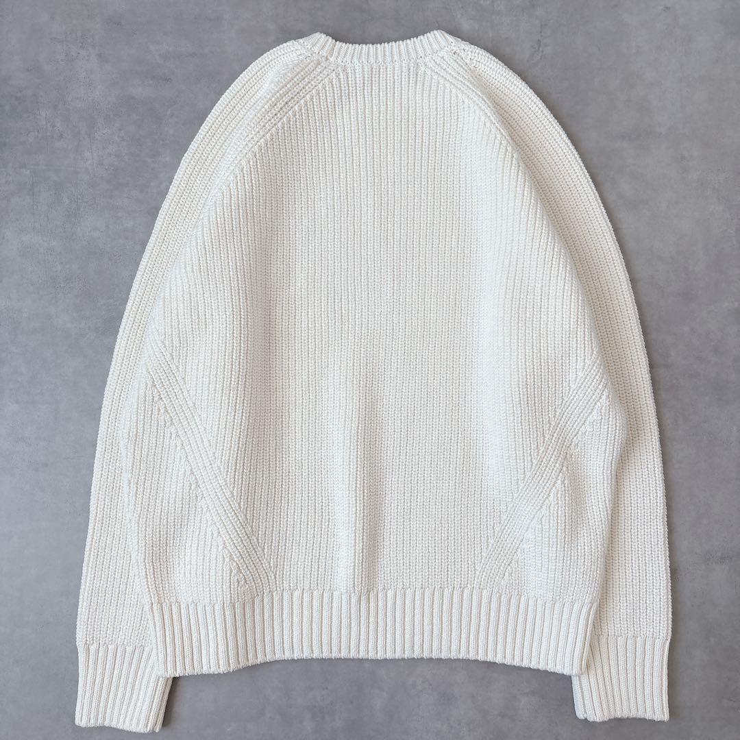 エブール ebure タートルネック コットン カシミヤ混 ニット 白