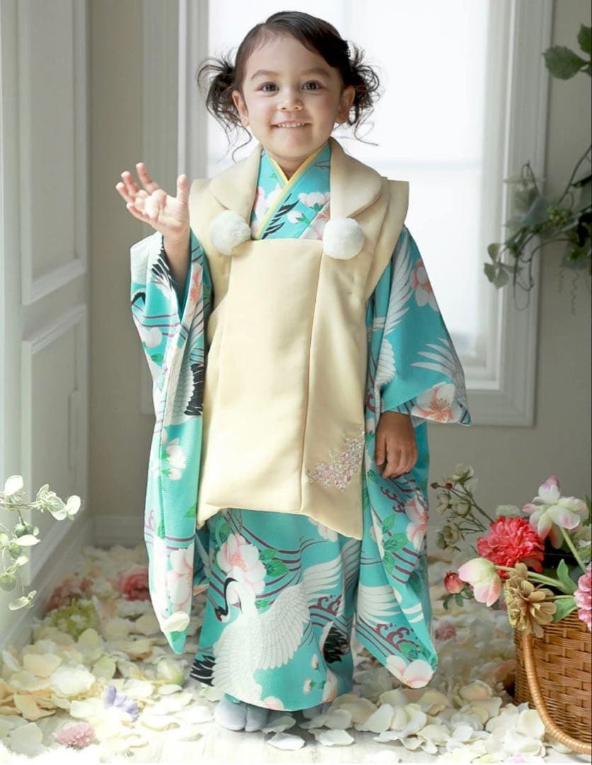 被布 七五三 着物 鶴 catherine cottage 3歳