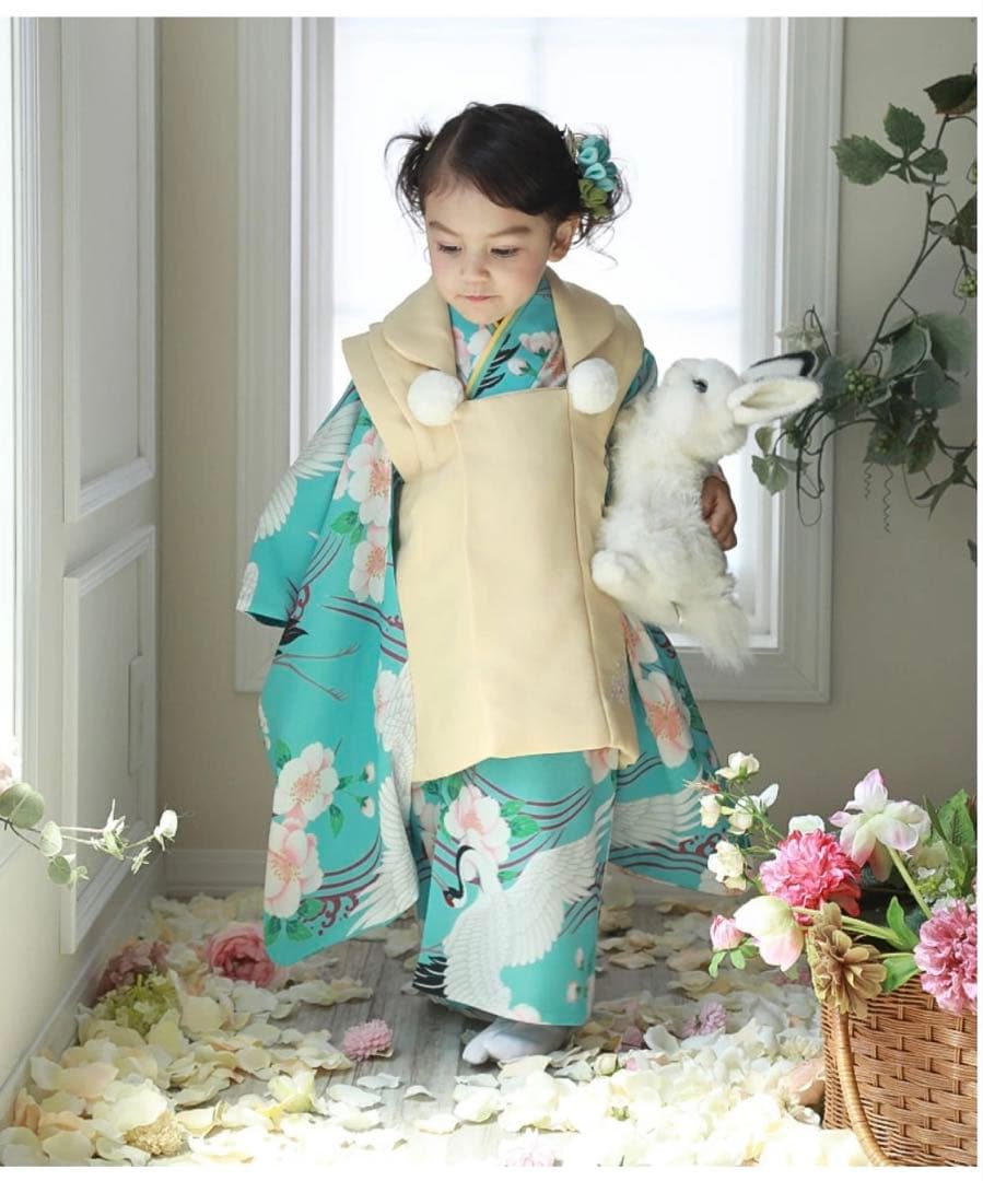 被布 七五三 着物 鶴 catherine cottage 3歳