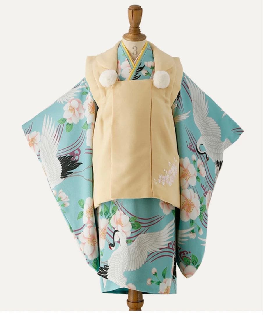 被布 七五三 着物 鶴 catherine cottage 3歳