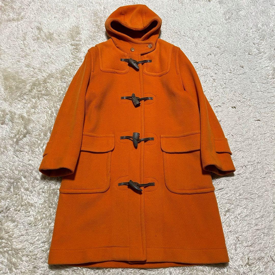 オールドイングランド ダッフルコート ヘリンボーン オレンジ L相当