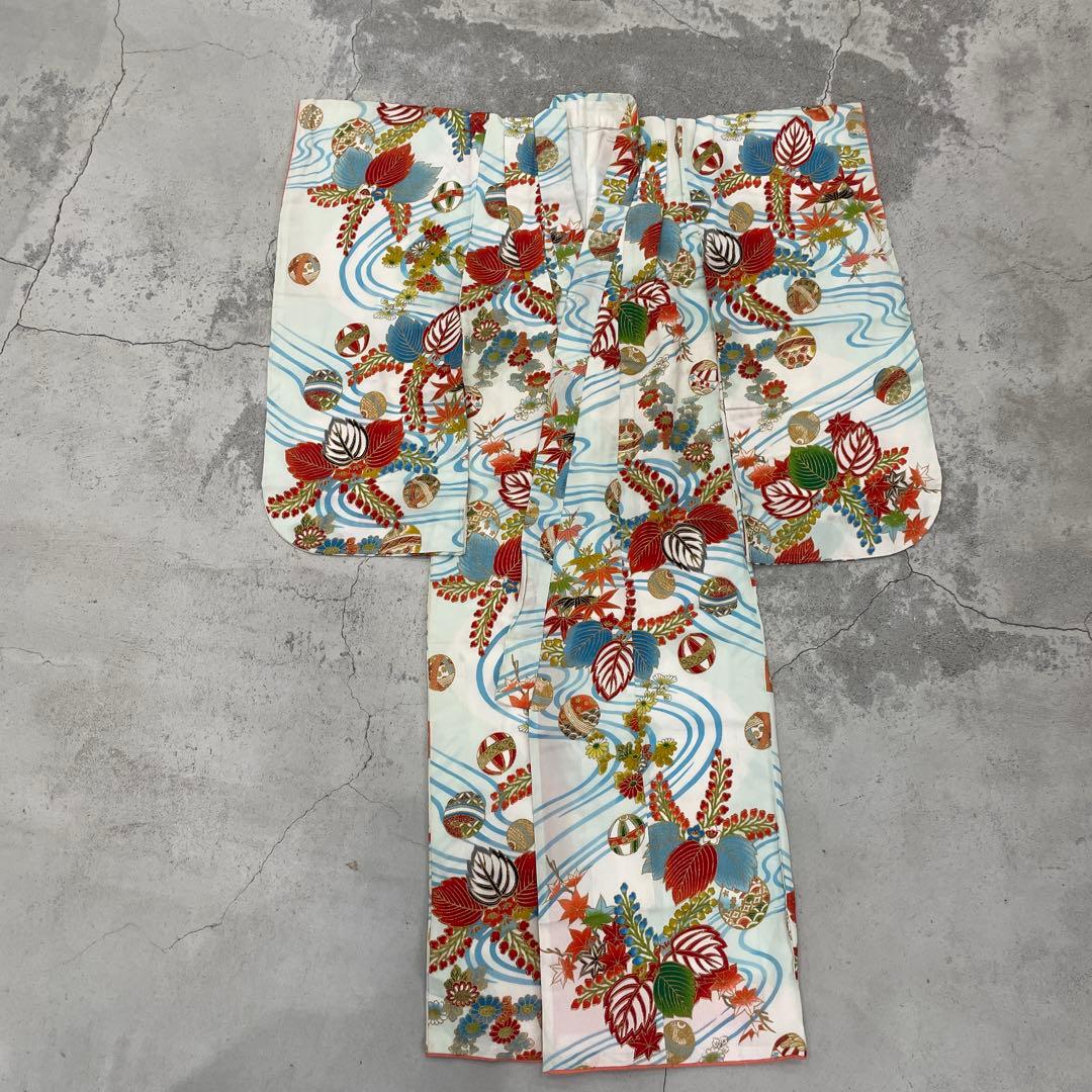 七五三　7歳着物 アンティーク着物【K7-16】