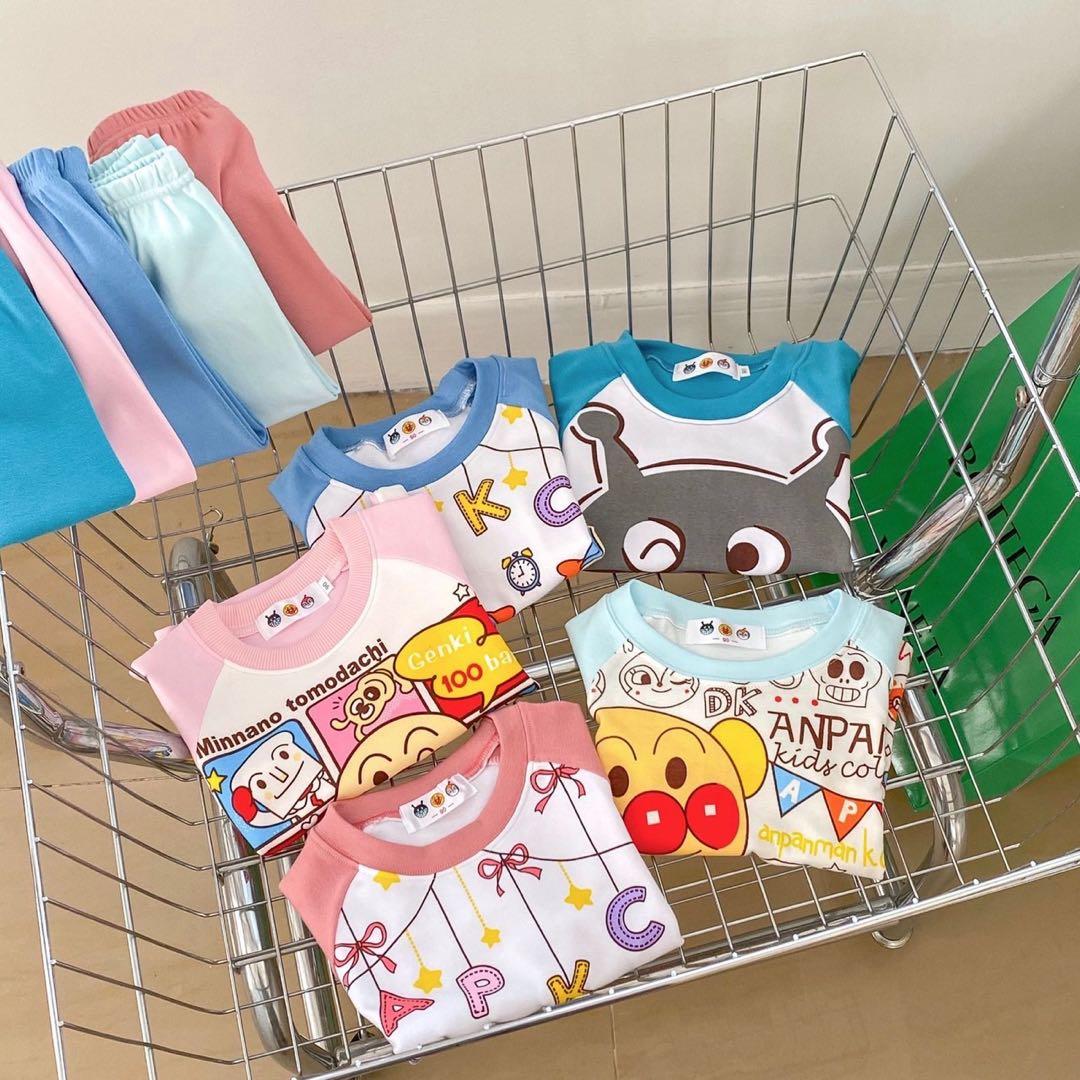 ドキンちゃン　コキンちゃん　アンパンマン　パジャマセット　上下　ピンク