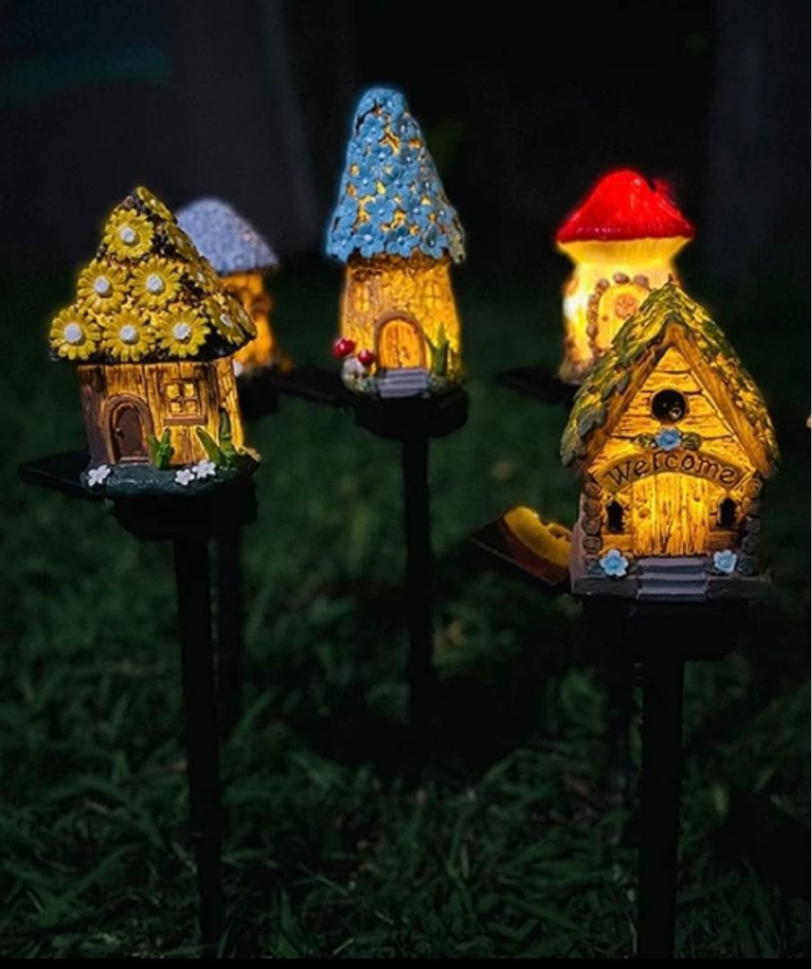 値下げ中！ガーデン オーナメント ソーラー フェアリーハウス