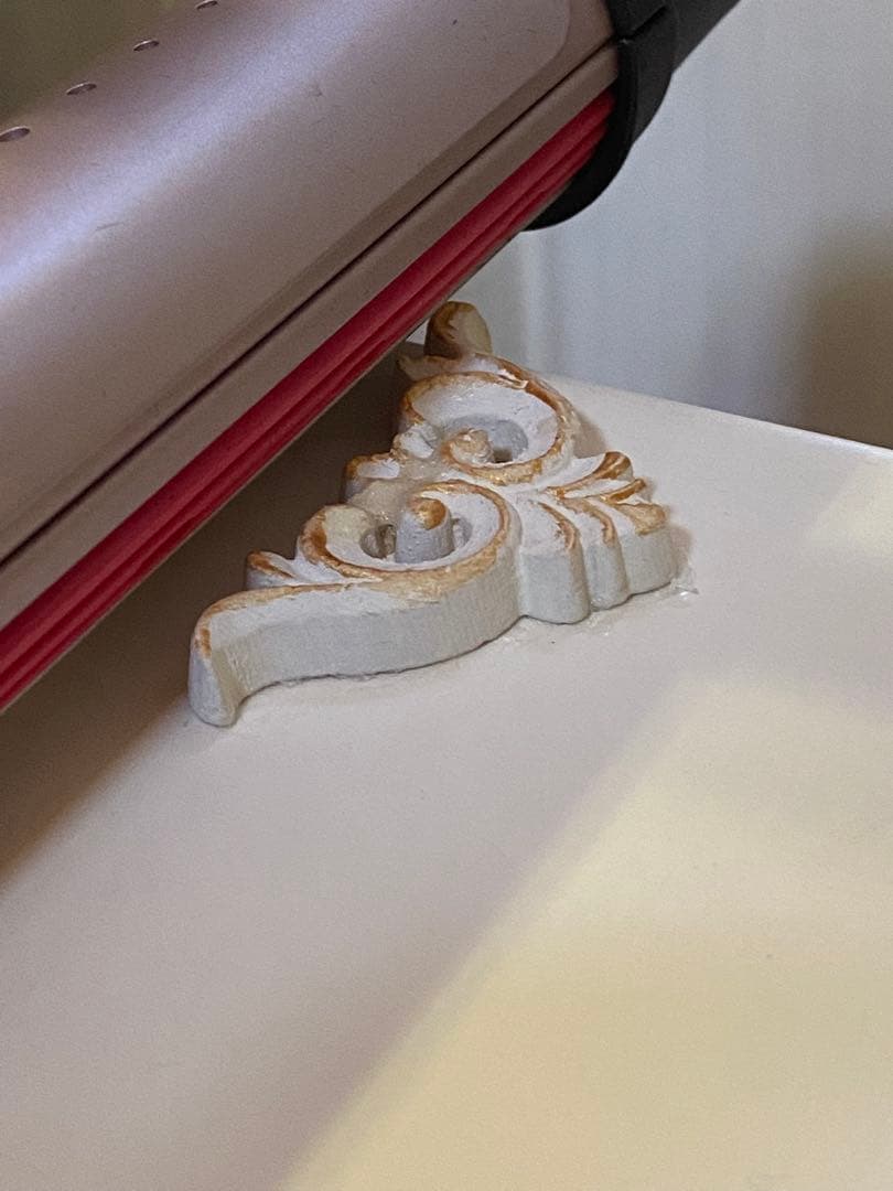 希少♦️ロココ仕様 アンティーク調 便利ドレッサー＆チェアセット♦️ホワイト♦️送料込