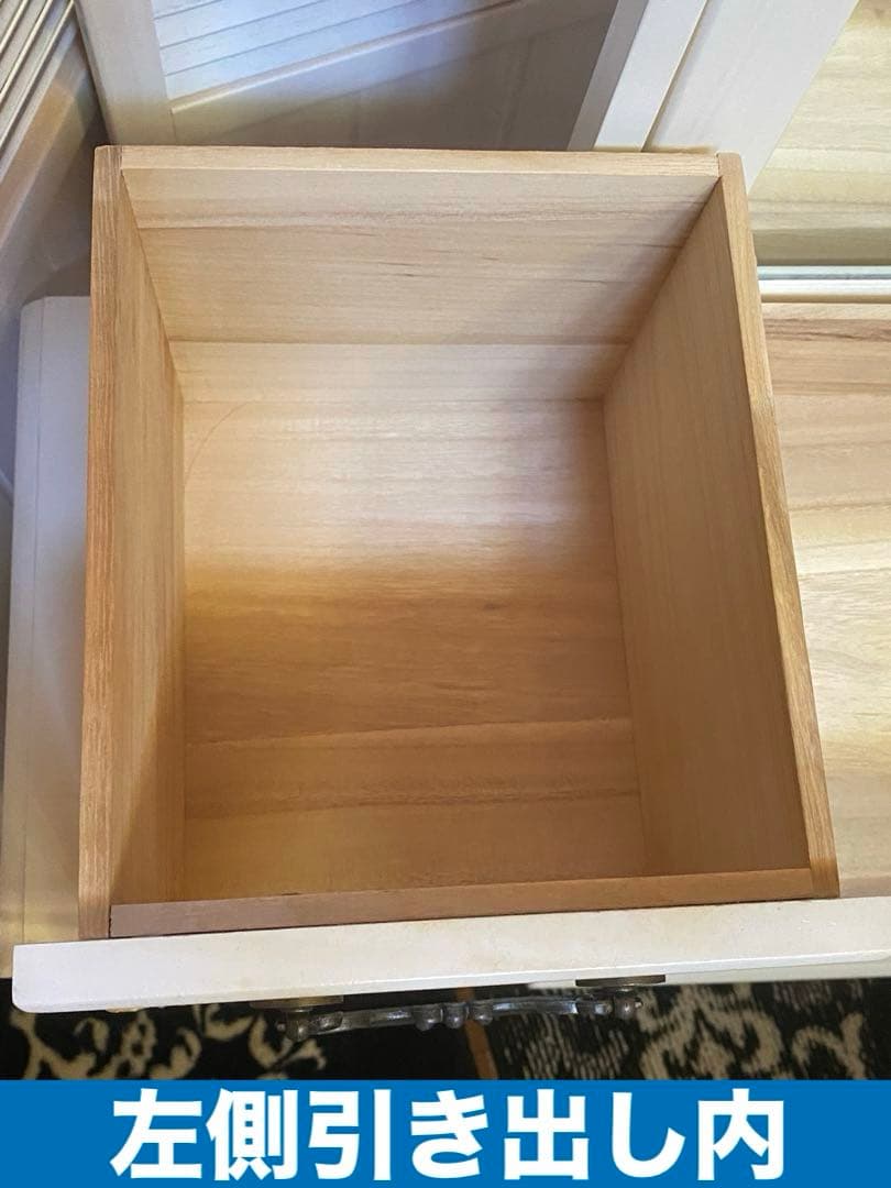 希少♦️ロココ仕様 アンティーク調 便利ドレッサー＆チェアセット♦️ホワイト♦️送料込