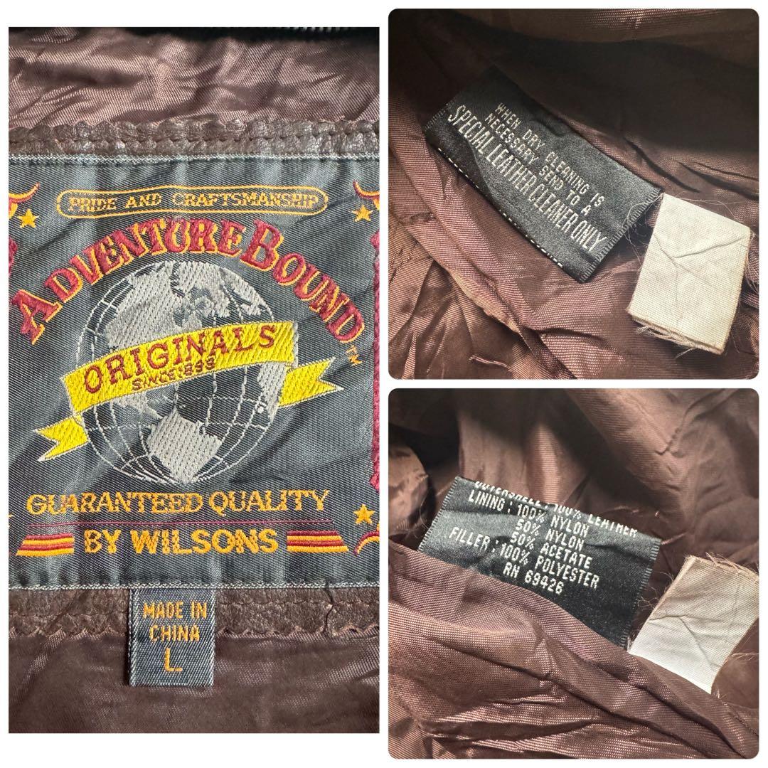 90s Wilsons レザージャケット 茶 シンサレート L〜XL フライト系