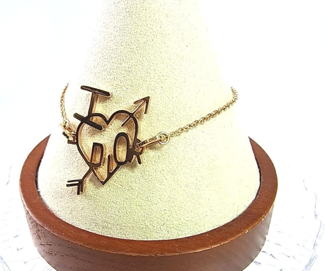 正規美品クリスチャンディオール　ハートアローブレスレット I LOVE DIOR