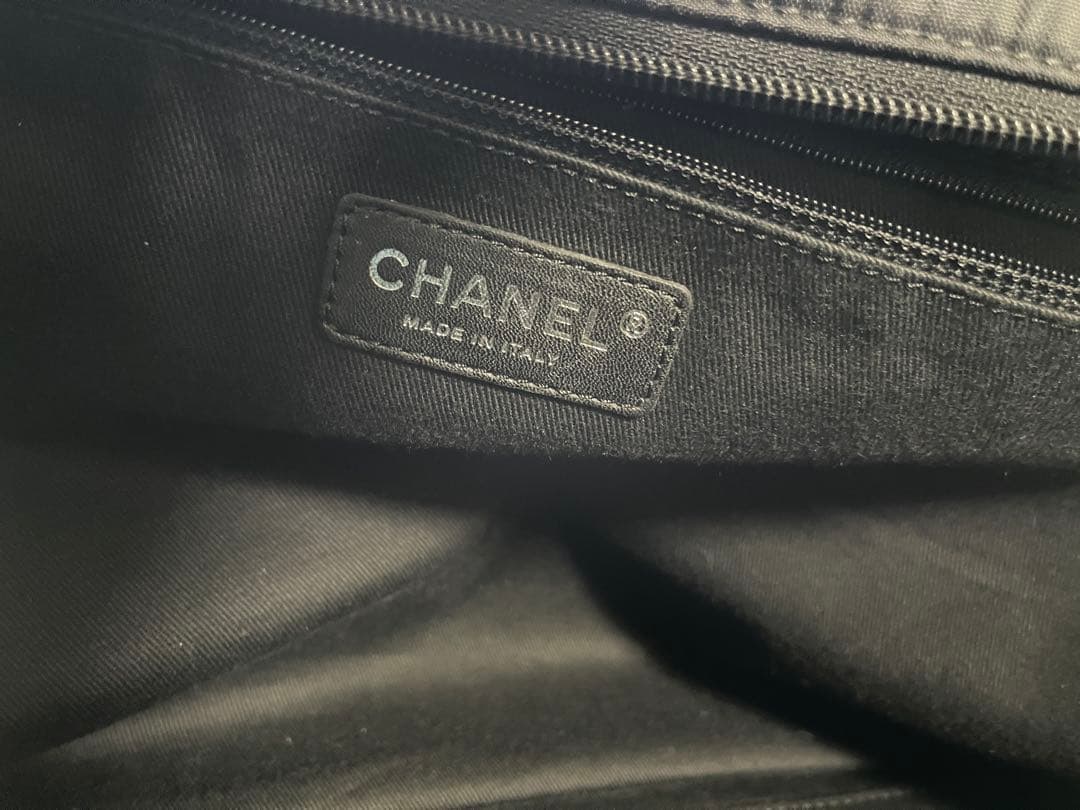 シャネル ボストンバッグ　パリ ニューヨークライン ブラック