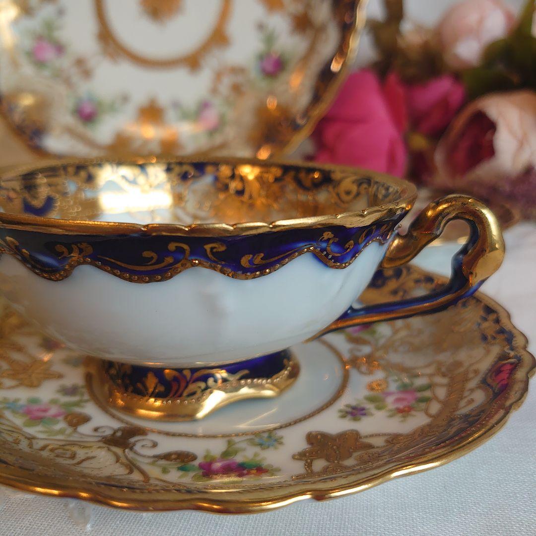 オールドノリタケ　ティーカップ＆ソーサー　ケーキ皿　大皿　豪華絢爛7点セット