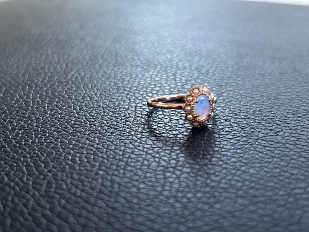 【ete】オパール　アンティーク調デザインリング