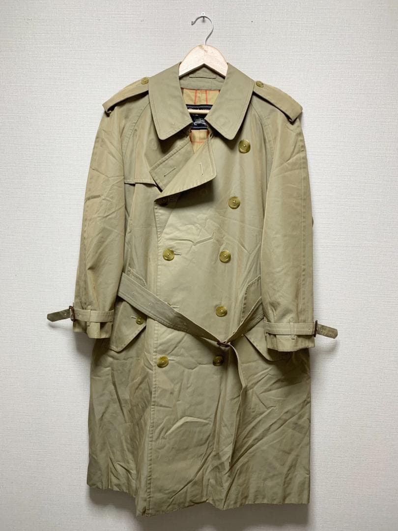 [90s burberrys] C100 裏地チェック コットントレンチコート