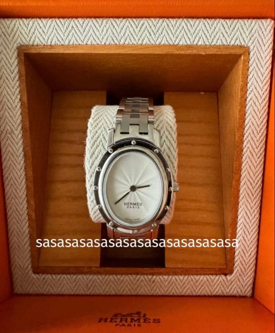 HERMES エルメス 時計 クリッパー オーバル