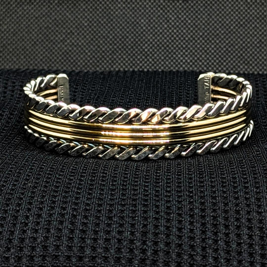 【美品】Navajo Tahe バングル／12K GF×SV925／迅速発送