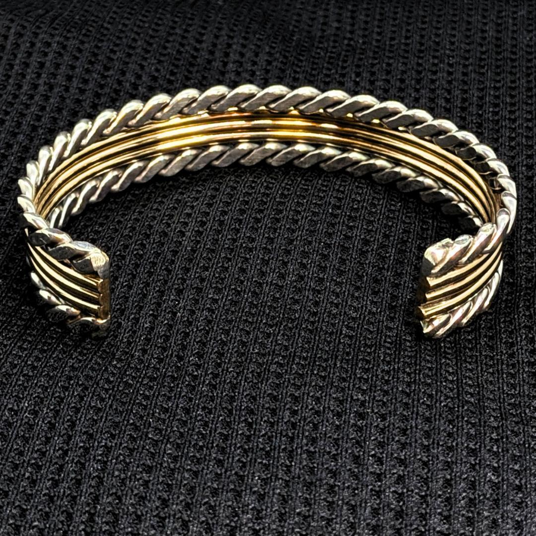 【美品】Navajo Tahe バングル／12K GF×SV925／迅速発送