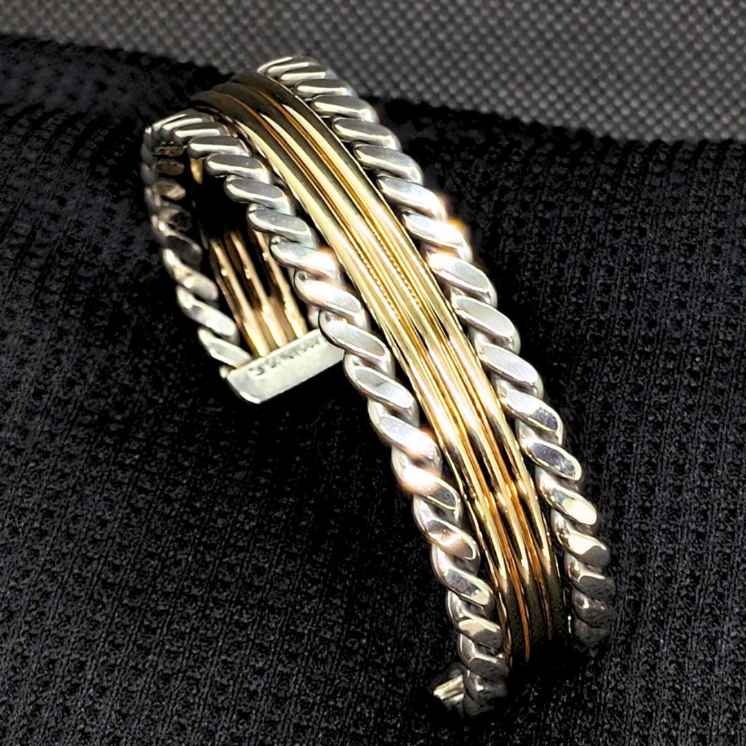 【美品】Navajo Tahe バングル／12K GF×SV925／迅速発送