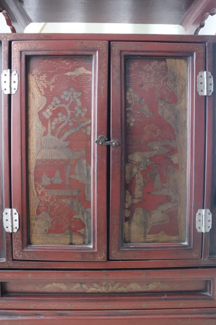 小物入れ　アンティーク　蒔絵