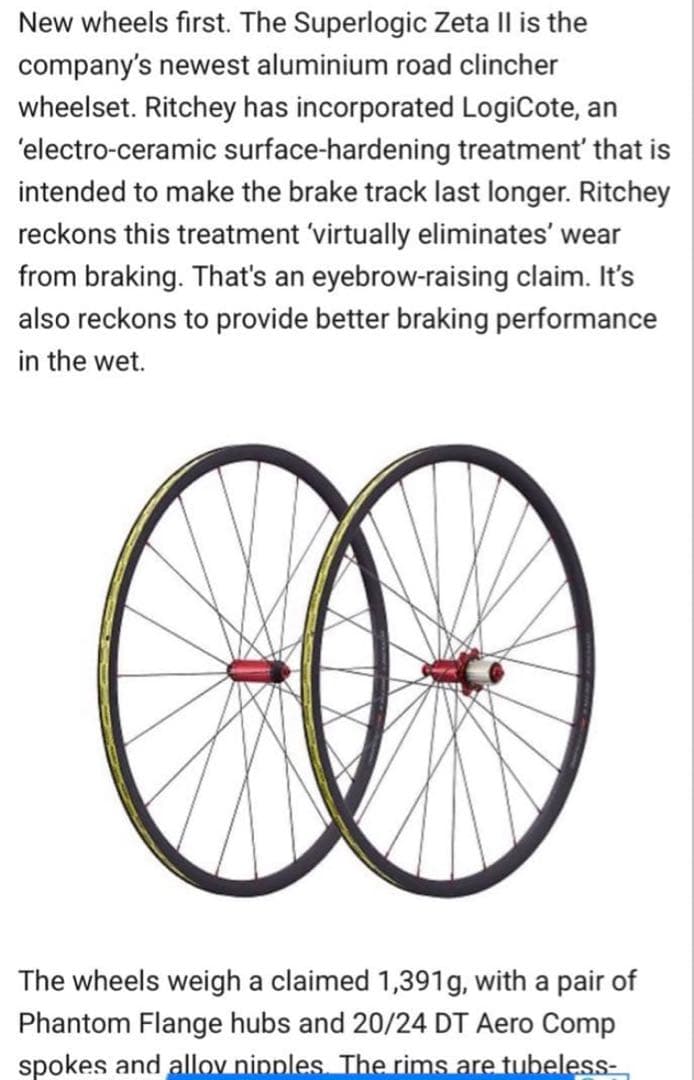 RITCHEY ZETA II アルミニウムホイール