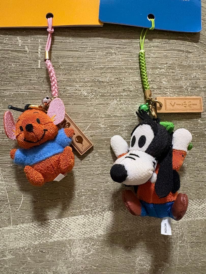 ディズニーキャラクター ストラップ ちりめん ねつけ セット