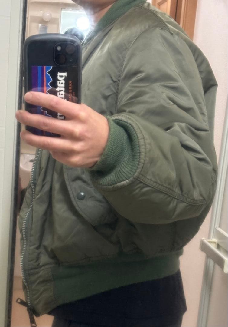 【美品】80s USA製 ALPHA INDUSTRIES MA-1 L 短丈