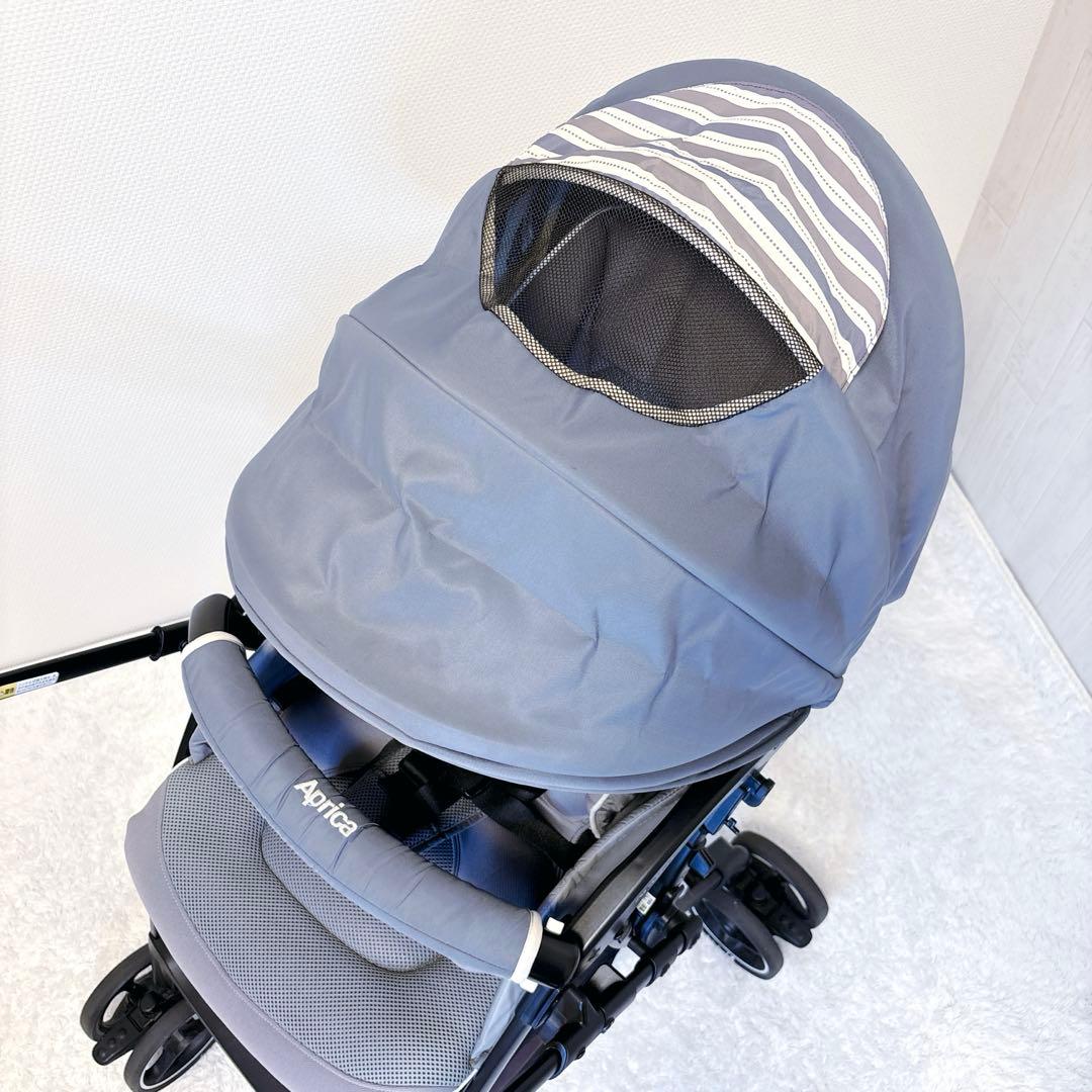 Aprica ラクーナ クッション AB グレー ベビーカー 両対面式