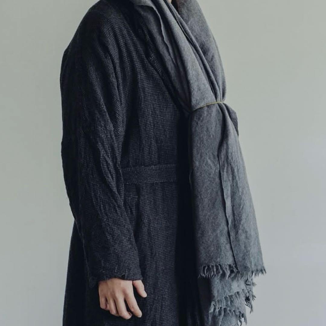 美品　locally muji stole 縮絨ウール カーキ　ストール