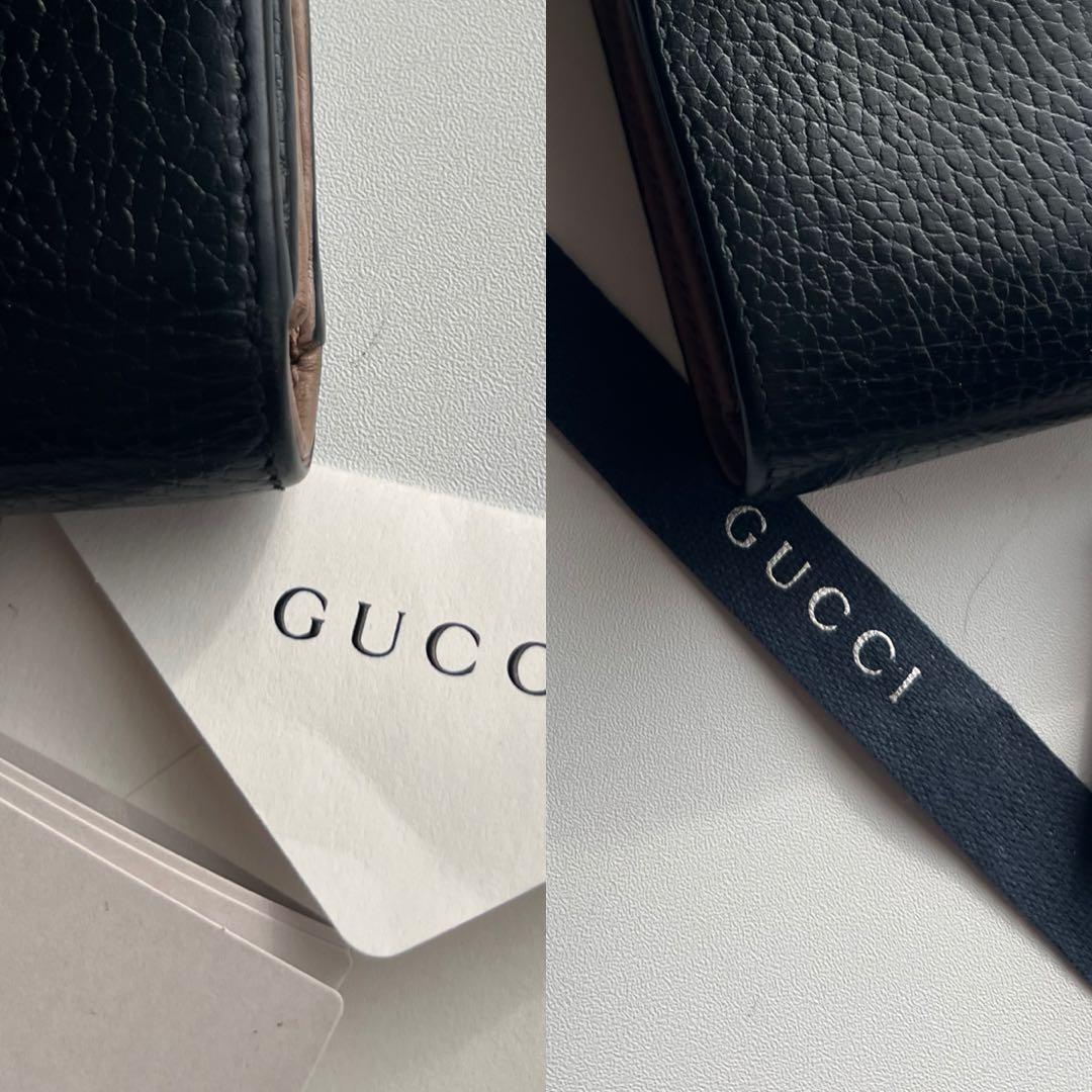 10 極上美品 GUCCI グッチ マーモント 2つ折り財布
