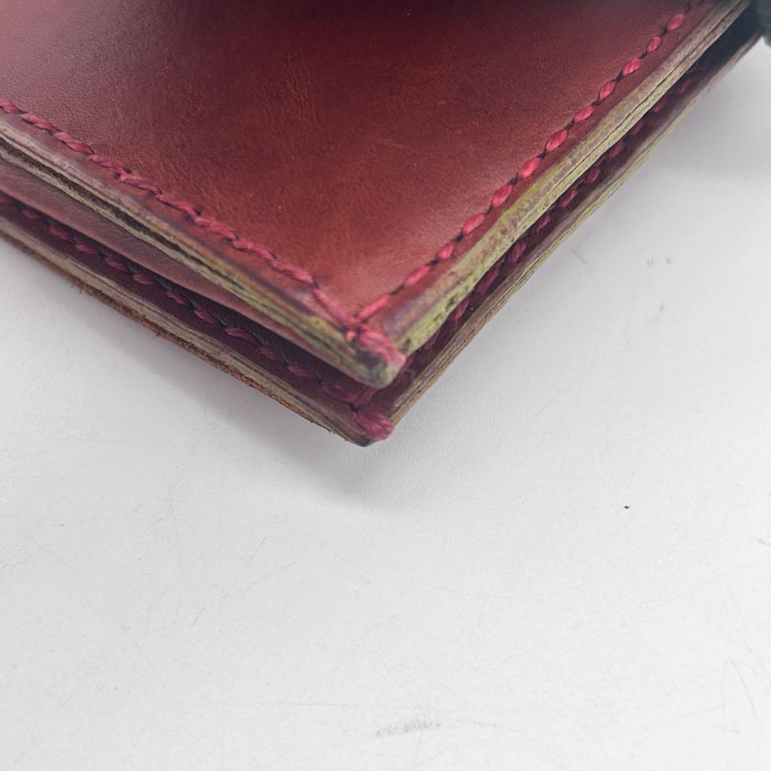 美品✨HENRY CUIR 二つ折り財布 ブラウン ビンテージ