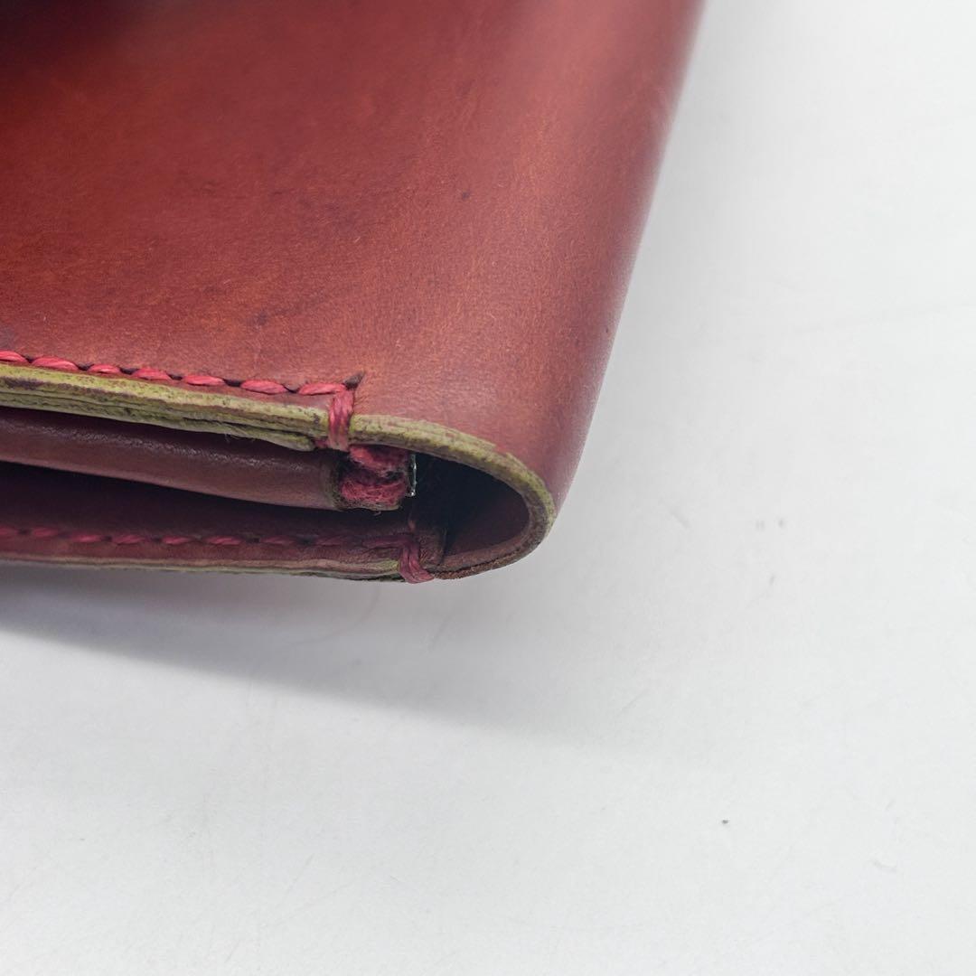 美品✨HENRY CUIR 二つ折り財布 ブラウン ビンテージ