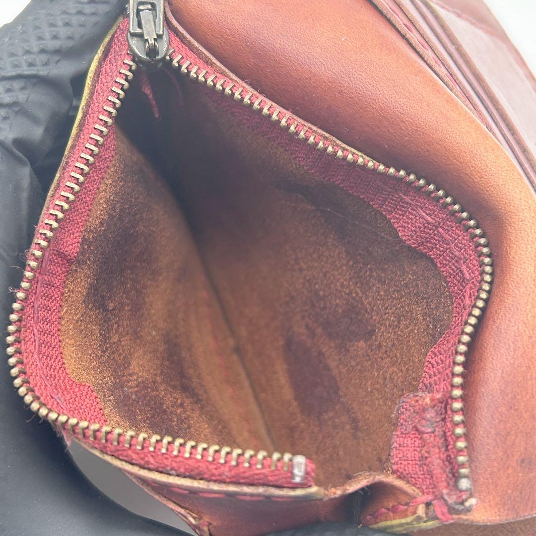 美品✨HENRY CUIR 二つ折り財布 ブラウン ビンテージ