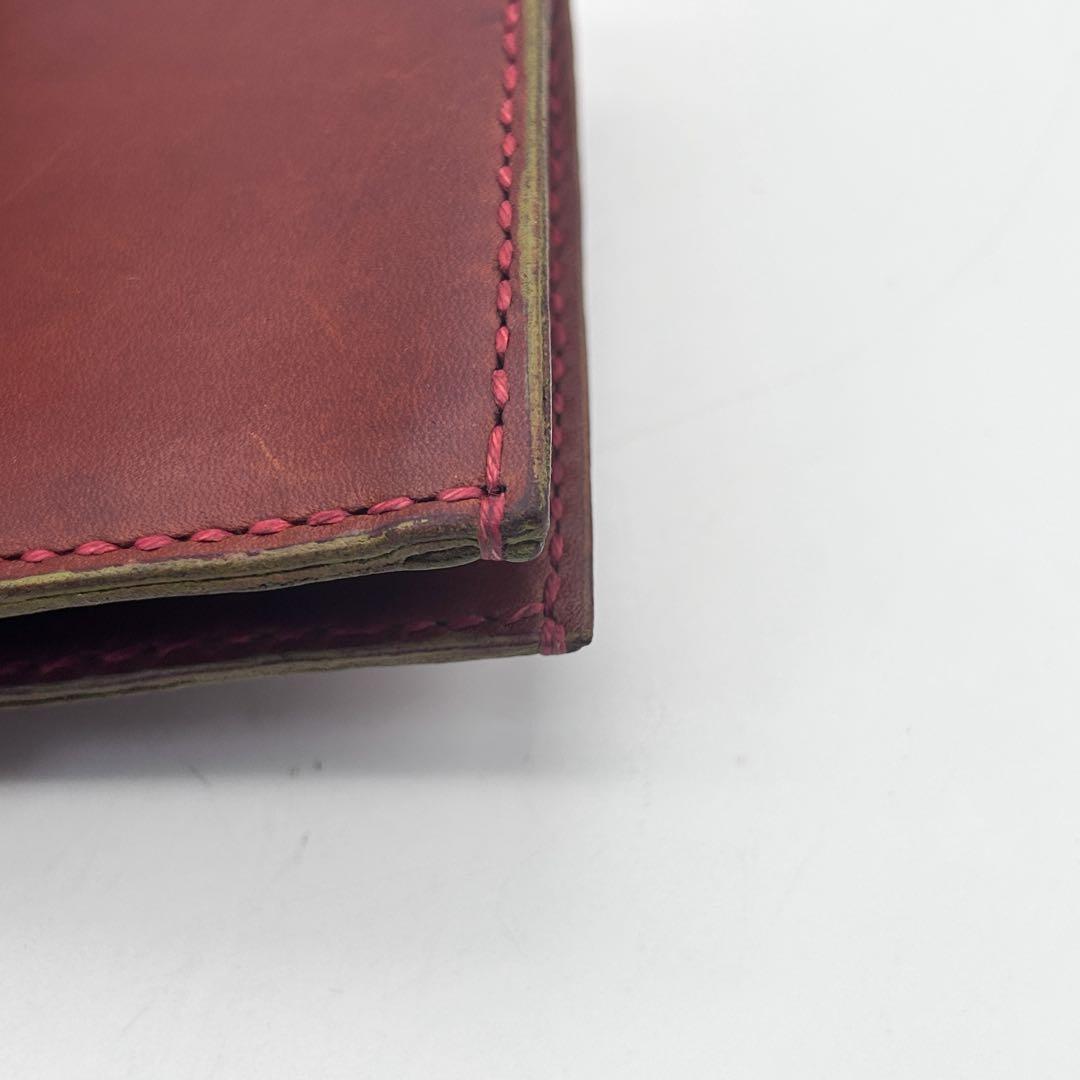 美品✨HENRY CUIR 二つ折り財布 ブラウン ビンテージ