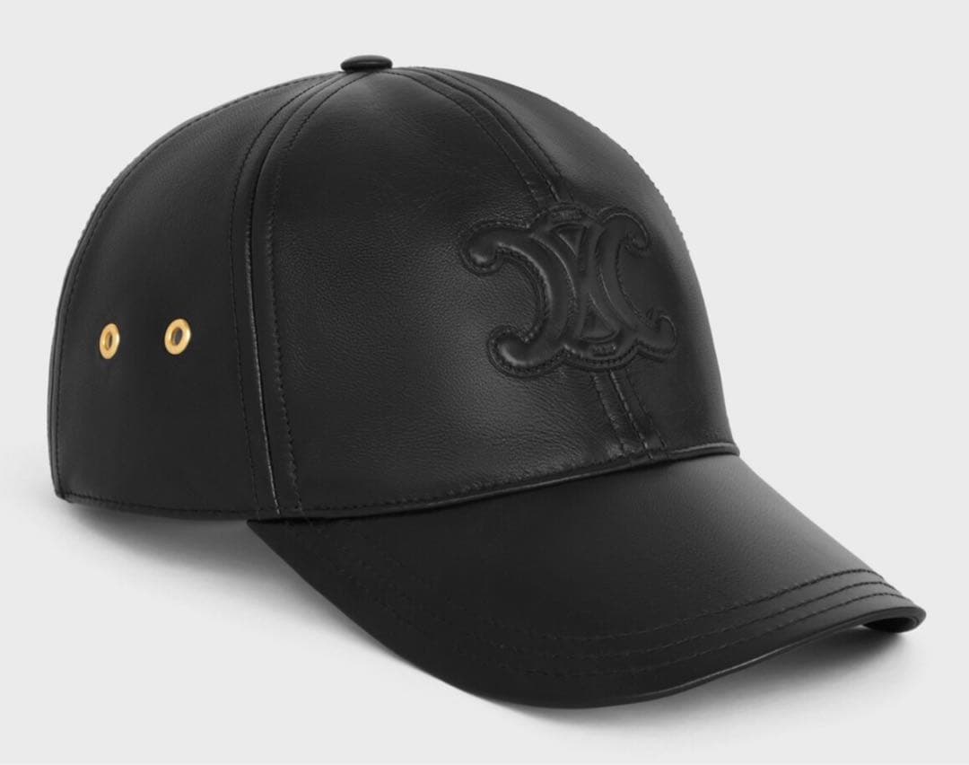 ペコちゃん　トリオンフ ベースボールキャップ / ラムスキン　ブラック