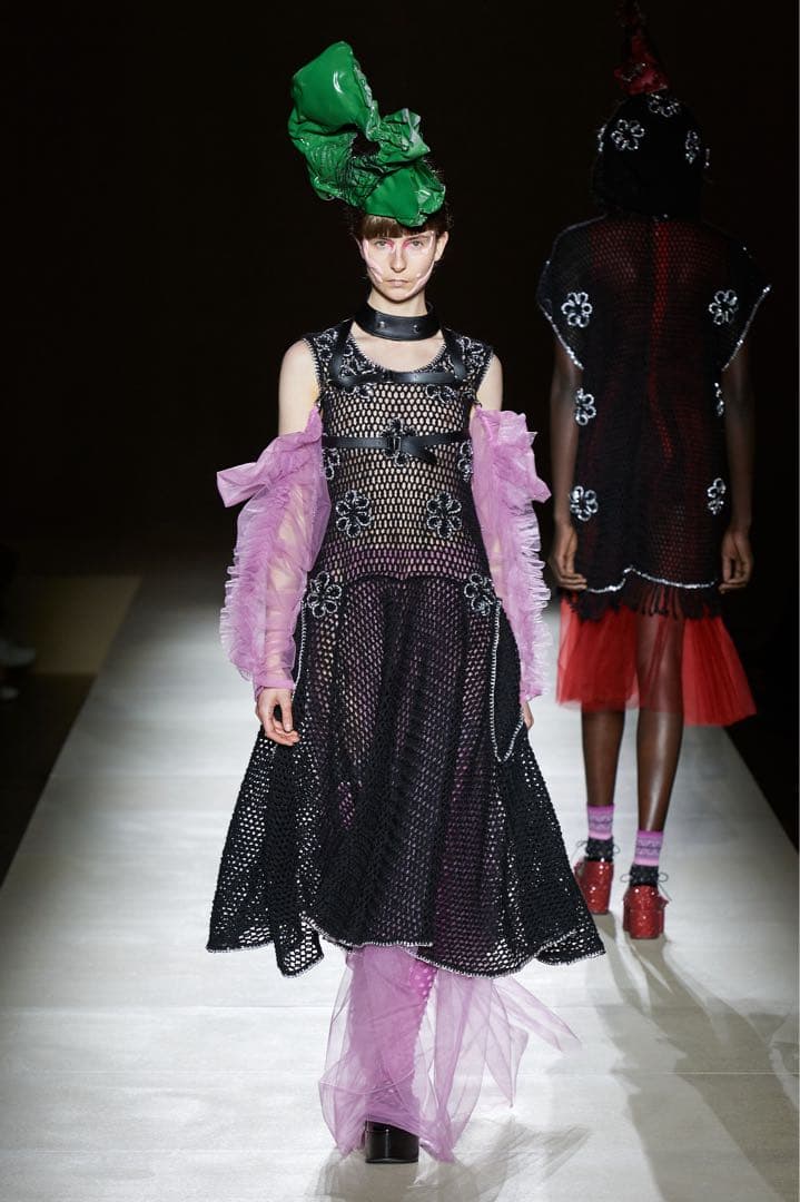 noir keininomiya チュールスリーブ レザートップ　ハーネス