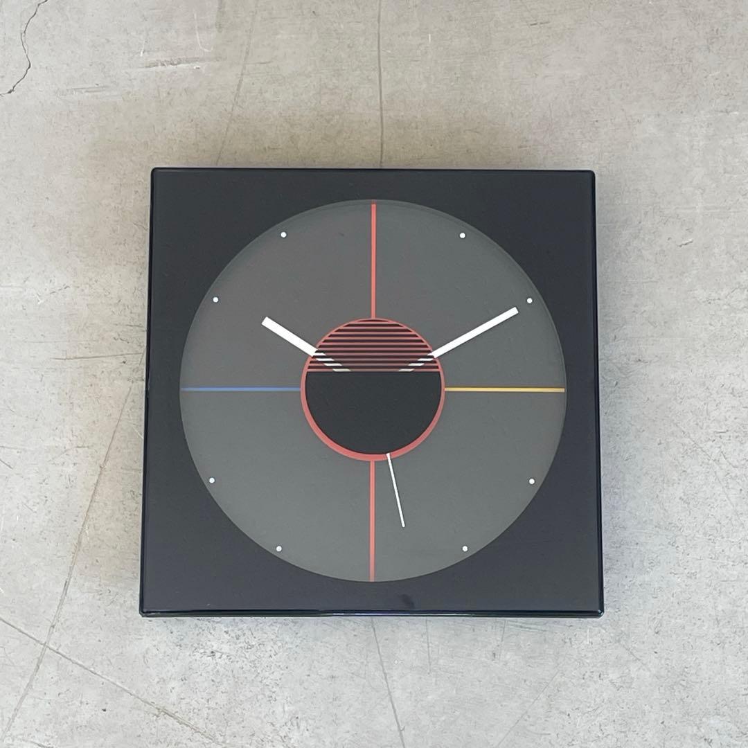 80年代 ヴィンテージ ポストモダン デザイン ウォールクロック 掛け時計
