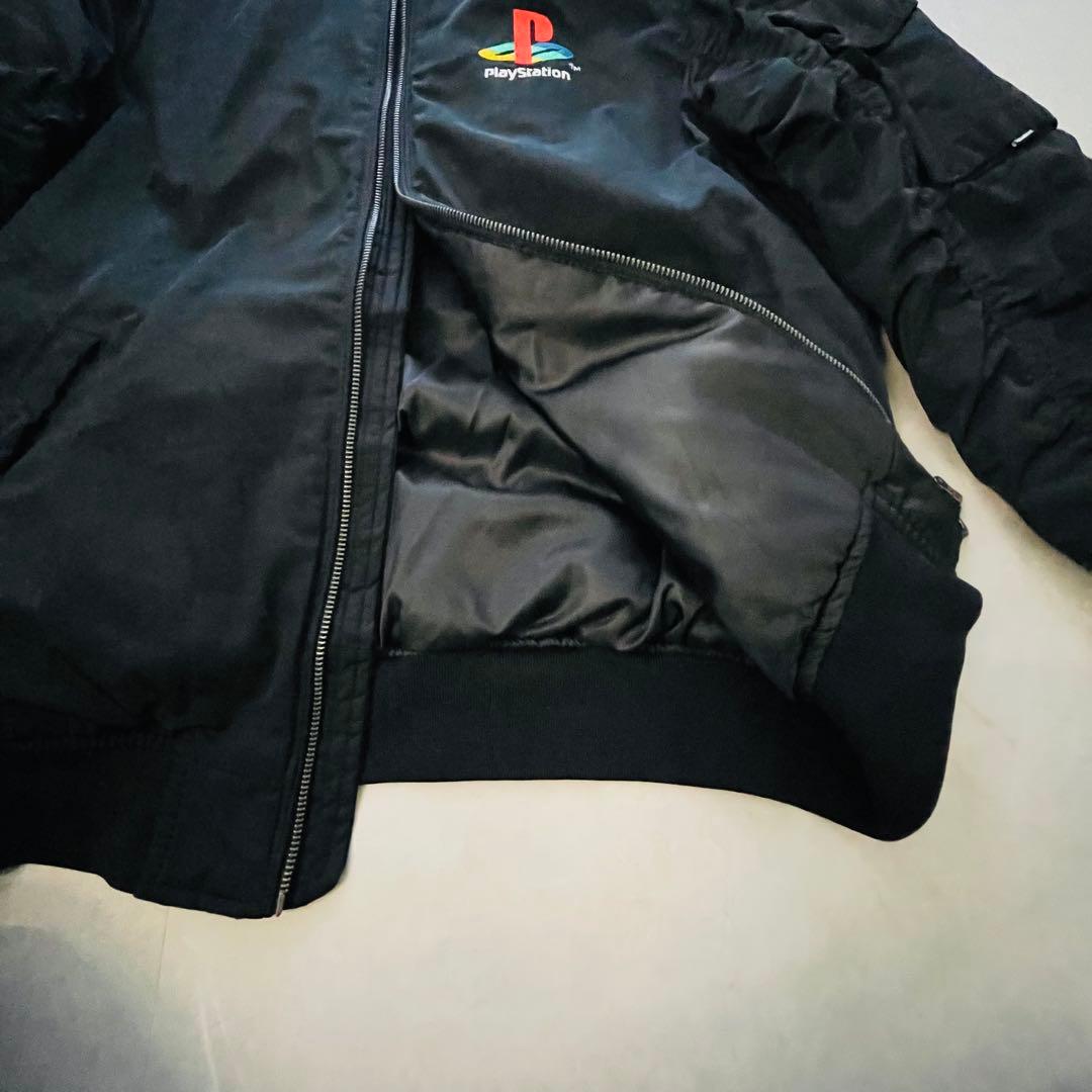 PULL&BEAR プレイステーション　胸元刺繍　 MA-1 ブラック　M