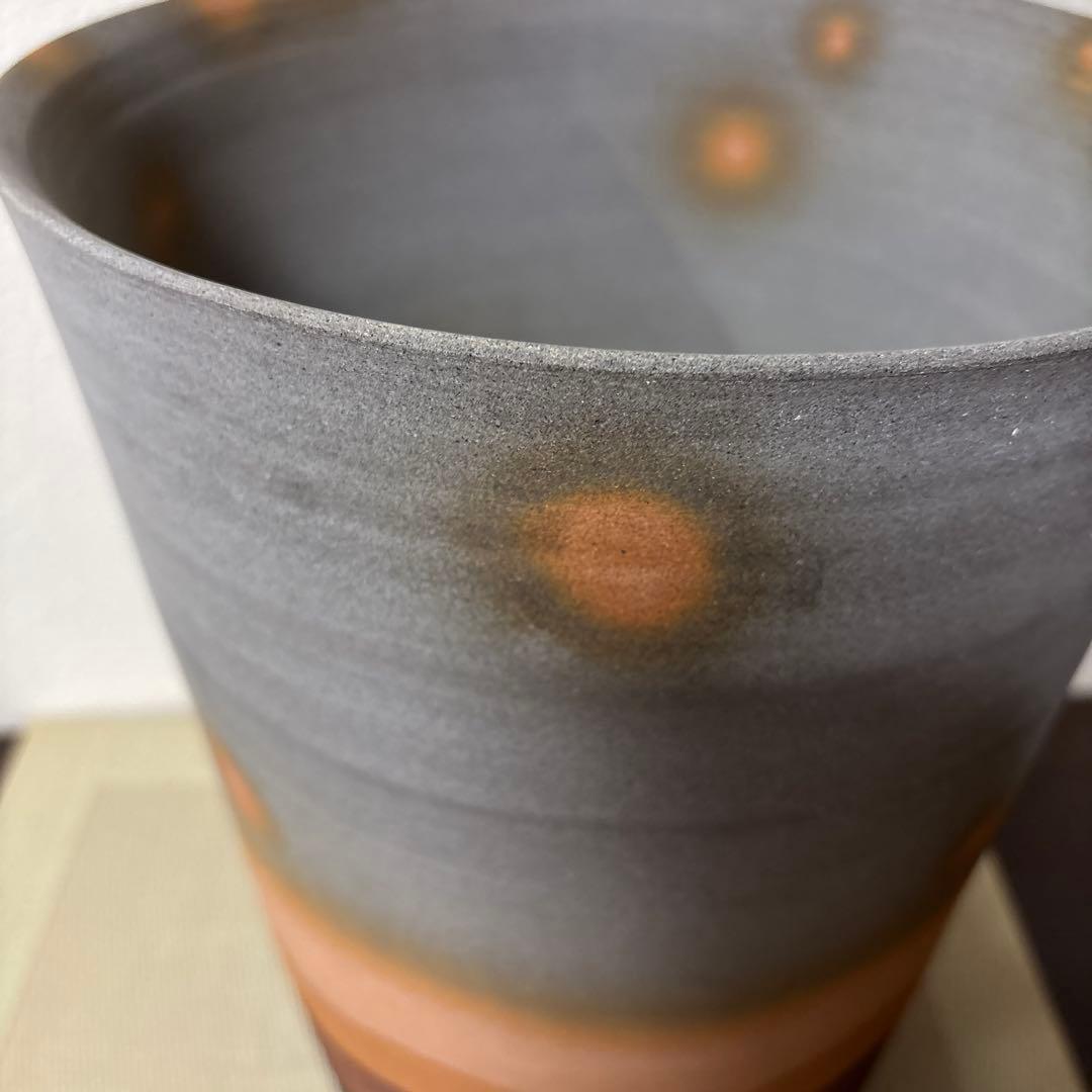 グラデーション陶器花瓶 約34.5cm