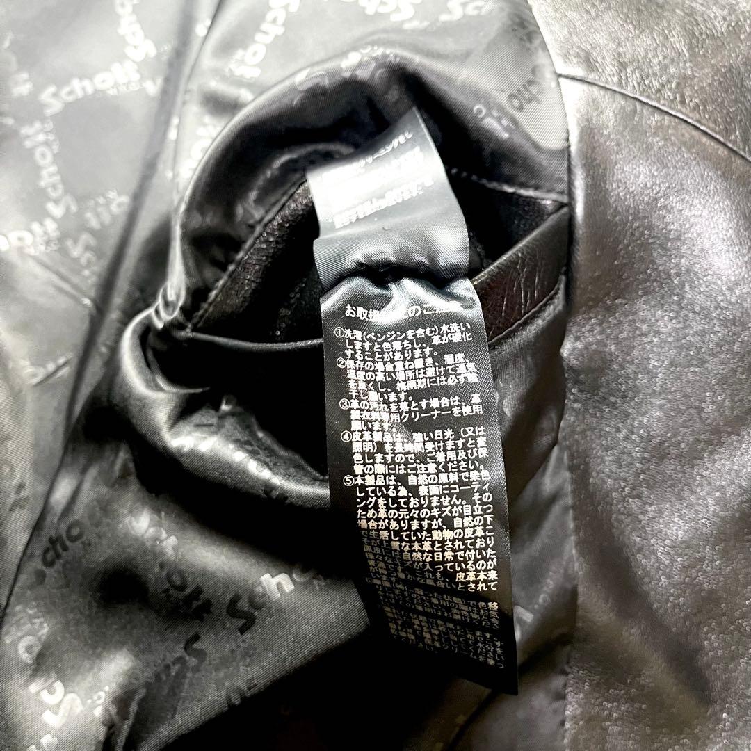 極美品/現行モデル✨ショット セミダブル ライダース レザージャケット Lサイズ
