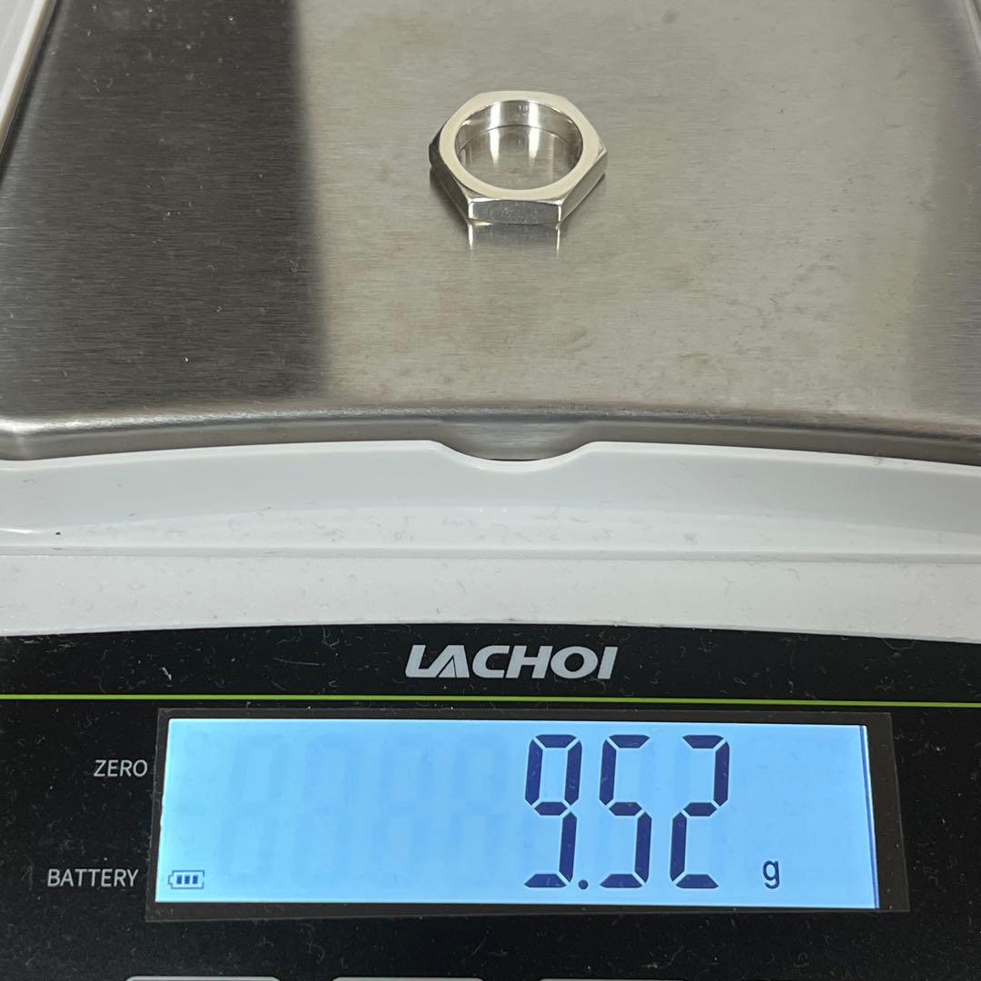 グッチ GUCCI ロゴ ヘキサゴン リング 表記サイズ18 Ag925