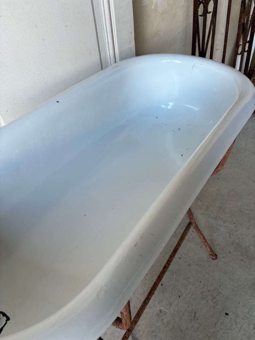 ベビーバス　アンティーク　ホーロー