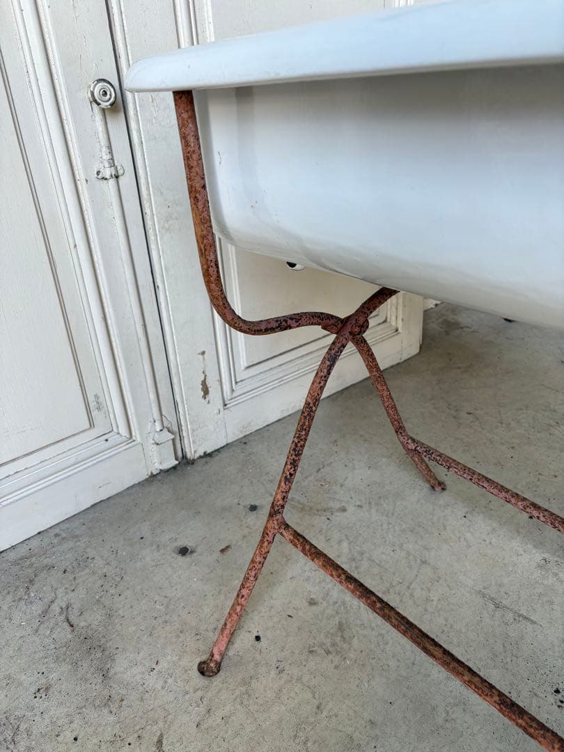 ベビーバス　アンティーク　ホーロー