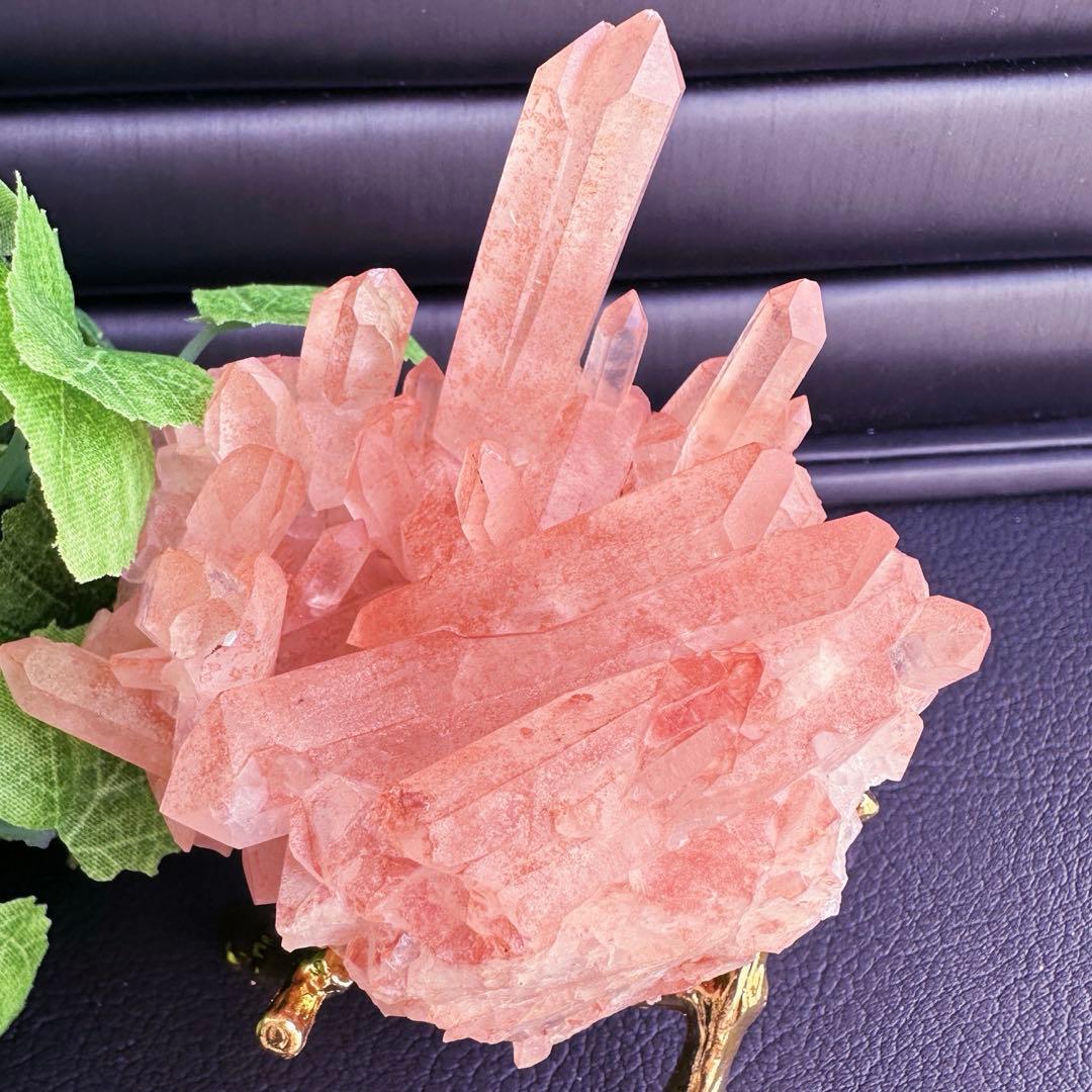 爆レア❗️浄化❗️超綺麗♡超強いパワー ピンク ヒマラヤ クラスター天然石A1553