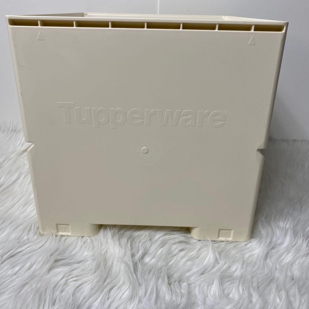 Tupperware スーパーチェスト ミニ 引出し２段 アイボリー白系