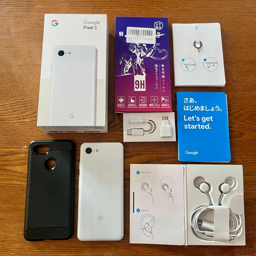 美品 Google pixel3 64GB Clearly White