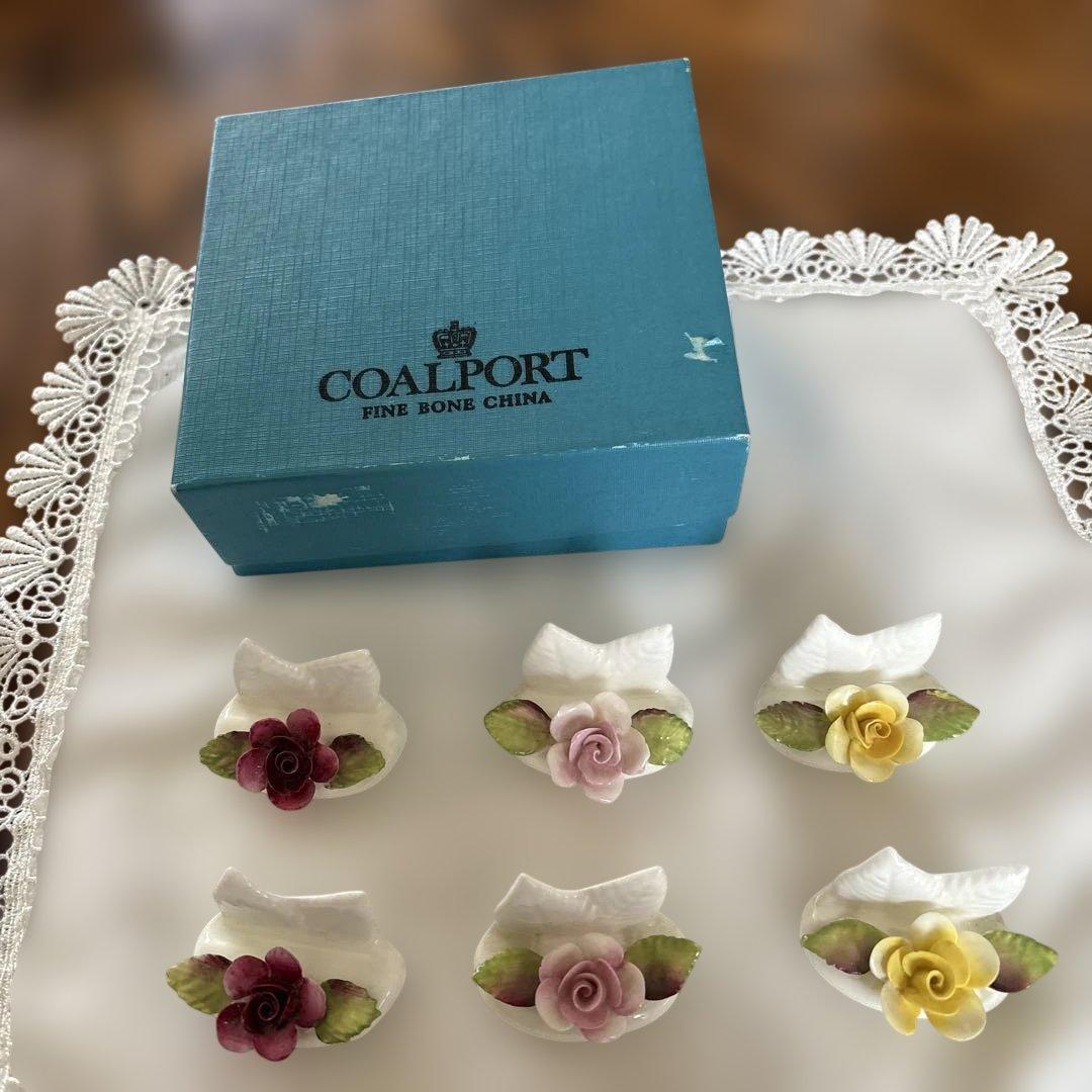 コールポート　バラの陶花カードスタンド6個セット