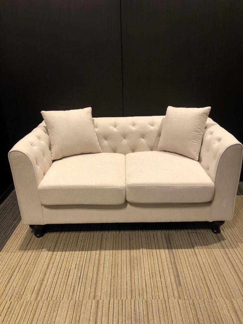 【福岡市限定】【展示品・未使用品】2人掛けソファ クッション付き