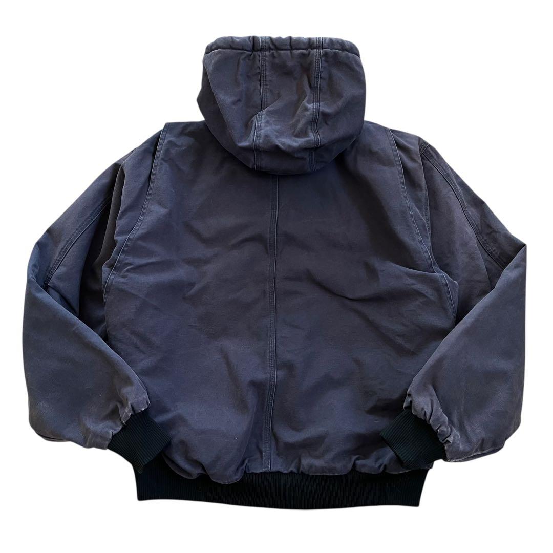 BERNE アクティブジャケット 企業ロゴ M フェード ダック地 短丈 古着