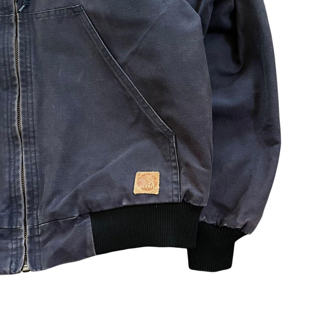 BERNE アクティブジャケット 企業ロゴ M フェード ダック地 短丈 古着