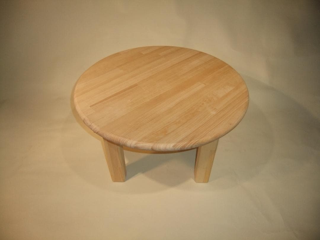 無垢パイン材丸テーブル★天然木★おしゃれな座卓★パイン材★ちゃぶ台★丸テーブル③