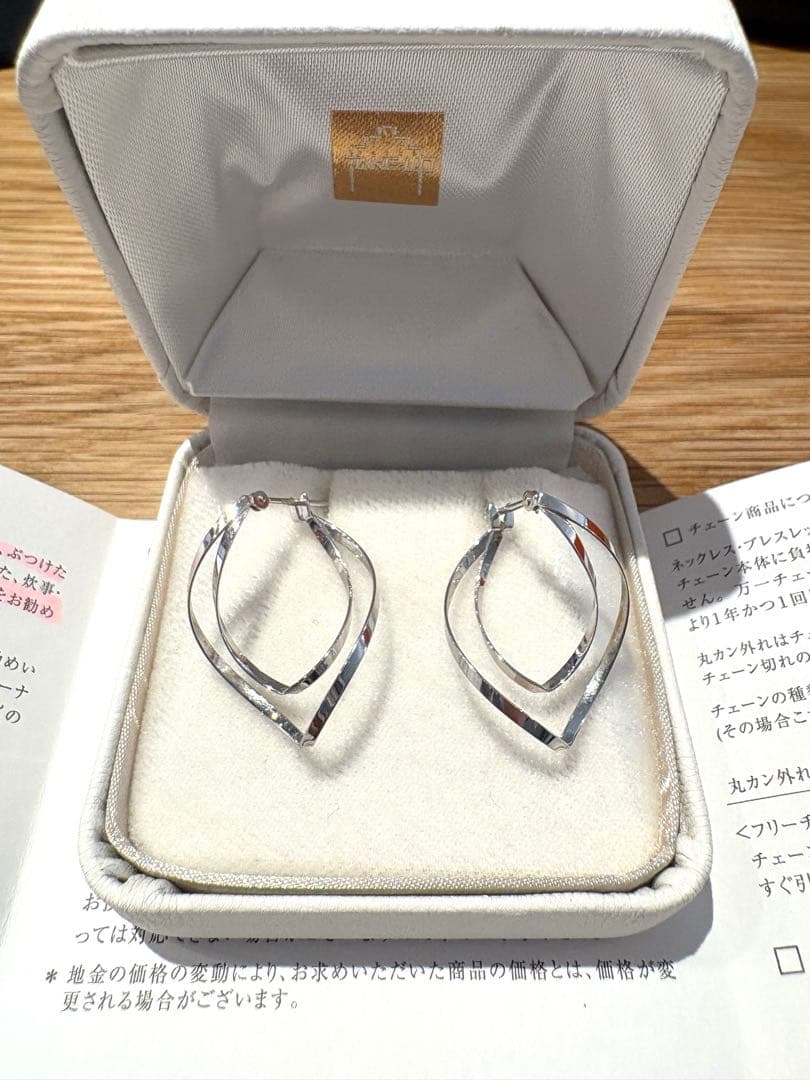 TAKE-UPホワイトゴールド ピアス 491030